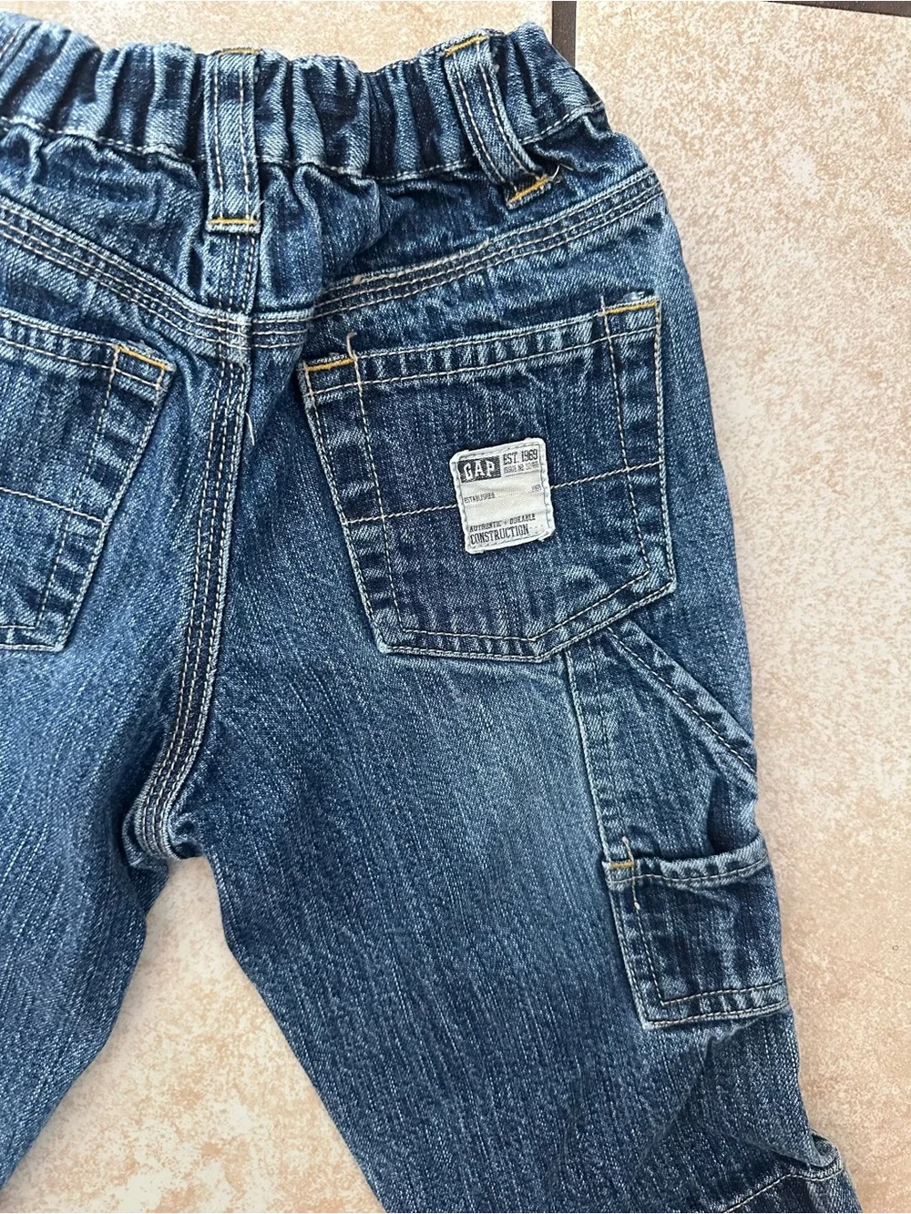Y2K 2004 GAP Dark Blue Denim Toddler Pull-On Jeans